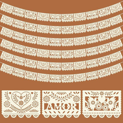 TaoBary 6 Pcs Papel Picado Mexican Wedding Cielito Lindo Party Decor 118 Feet by TaoBary