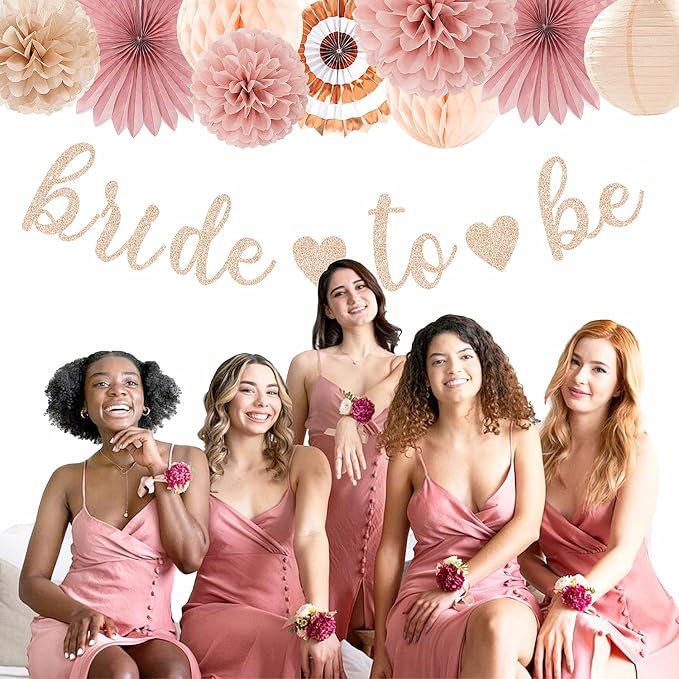 Blush-Pink Rose-Gold Bridal-Shower Party Decorations - Image 6
