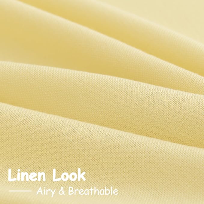 Yellow Linen Curtains 100 inches Long - Image 5