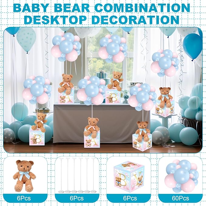 Lenwen 6 Sets Baby Letter Boxes Decorations Table Centerpieces - Image 3