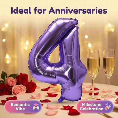 YPSelected 32 Inch Large Foil Helium Number Balloon Birthday Wedding Party 0-9 - Image 4