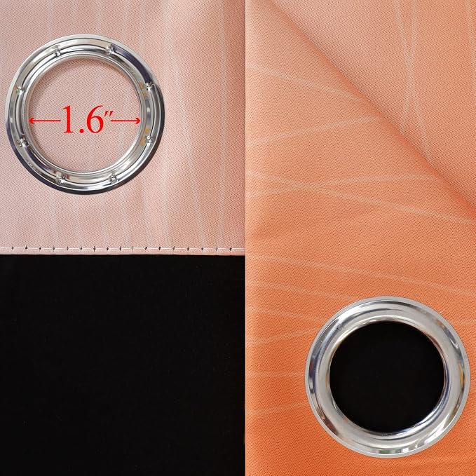 Ombre Orange and Blue Blackout Curtains 45 Inch Length 2 panels, Full Room - Image 7