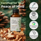 Cedarwood Essential Oil – Pure and Natural Warm Woody Cedar Aroma for Diffusers, Aromatherapy, Hair and Skin Care, Scalp Massage, Soap and Candle Making – with Glass Dropper, 4 oz