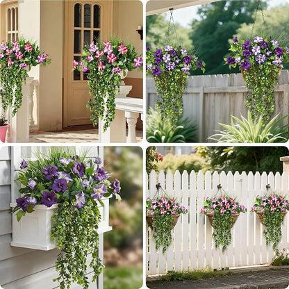 4Pcs Fake Hanging Plants 2.7FT Fake Plants Fake Vines Greenery | UV Resistant - Image 6