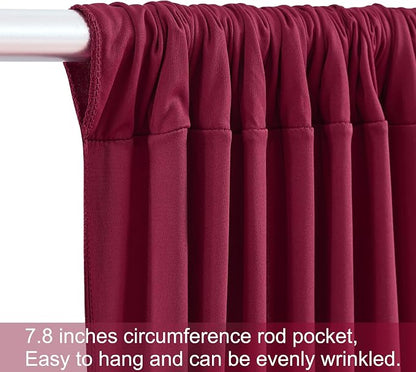 8 Panels Burgundy Backdrop Curtains - Image 6