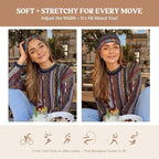 Wide Headbands for Women Knotted No Slip Head Bands Soft Turban Headband Hair Accessories Boho African Solid Color Head Wraps for Women Yoga Workout Pack of 6