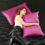 INFIIXSO Mulberry Silk Pillowcase for Hair and Skin, Silk Pillow Cases Standard Size with Hidden Zipper 20"x26", Extraordinary Smooth and Soft Cooling Pillow Cases for Hot Sleepers(Hot Pink, 1 Pack)