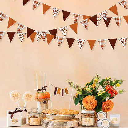 pinkblume Fall Party Decorations Maple Leaf Pennant Banner Triangle Hanging - Image 4