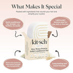 Kitsch Rice Water Conditioner Bar for Hair Growth – Rice Protein Hair Conditioner Bar to Repair Damage, Prevent Split Ends & Boosts Shine – Paraben, Silicone & Sulfate-Free Hair Care - 2.7 oz