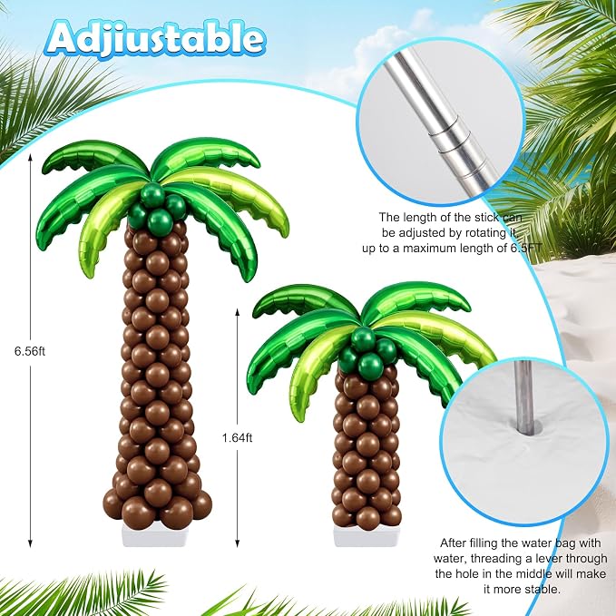 132 Pcs Palm Tree Balloon Column Stand Kit 6.5 Ft - Image 4
