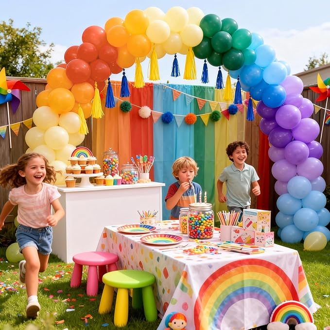 Boho Rainbow Balloon, Colorful Balloons Retro Dusty Baby Orange Blue Dark Light - Image 6
