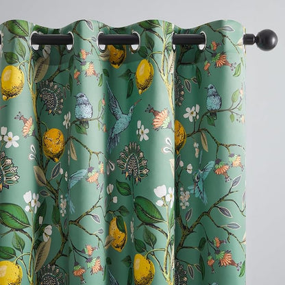 Topfinel Floral Two Pages Curtains 84 Inches Long Drapes, Vintage French by Topfinel