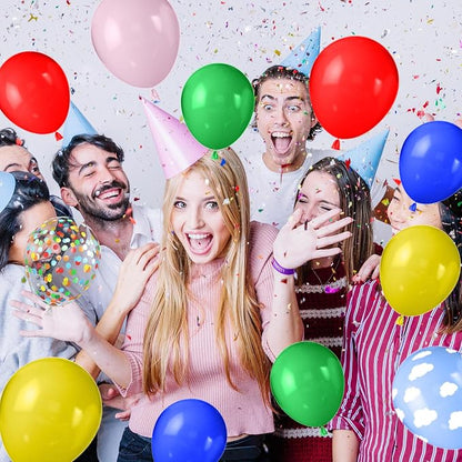 Red Yellow Blue Pink Balloons, for Birthday Baby Shower Colorful Theme Circus - Image 6
