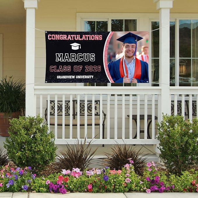 Graduation Banner, Personalized Class of 2026 Backdrop - Image 4