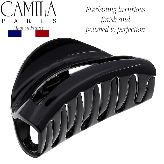 Camila Paris CP1564 French Hair Clip for Women With Thick, Long, Curly, or Wavy Hair - Girls Claw Jaw Clips, Durable Styling Big Clip, Strong Hold No Slip Grip, Made in France