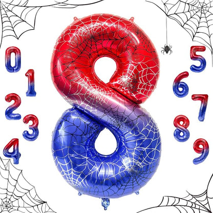 40 Inch Spider Number 8 Foil Balloons by TNCDJKPA