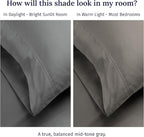 California Design Den Luxuriously Soft Premium 6 Thread Count, 100% Cotton Set of 2 Cases, Crisp Pillow Cases King Size Set of 2, Fits King Pillows (Mist Grey)