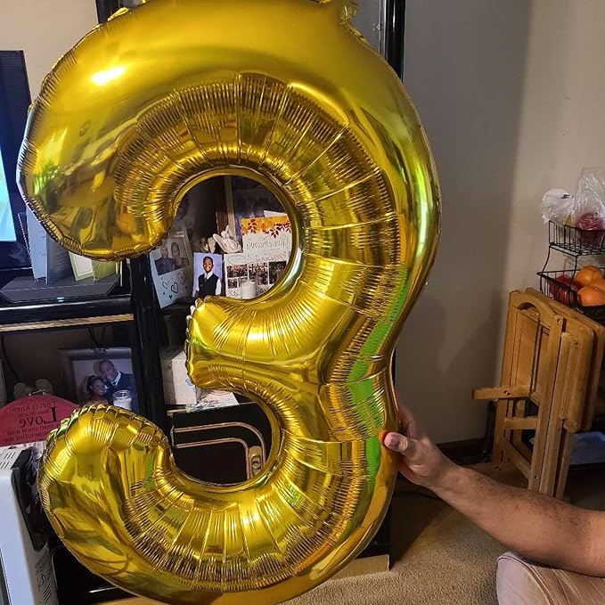 40 Inch Gold 23 Balloon Numbers, 23rd Birthday Party Decorations | Large Self - Image 4