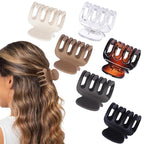 6 Pcs Hair Clips Small Claw Clips for Thin Hair Medium Matte Non-slip Hair Accessories for Women and Girls (Transparent)
