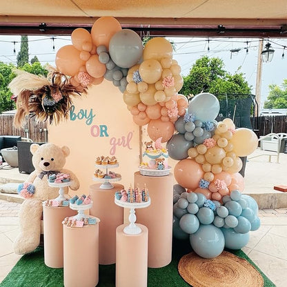 HILAVO Pink and Blue Balloon Arch Kit 133 Pcs Gender Reveal Balloons Garland - Image 3