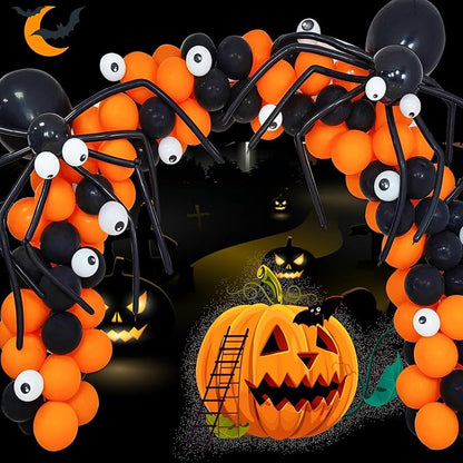 Orange and Black Balloons 50 Pack 12 Inch Black Orange Confetti Balloon - Image 7