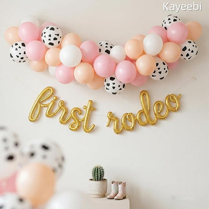 Pink White Cow Balloons Cowgirls Farm Animals Birthday Decorations 12inch Light - Image 6