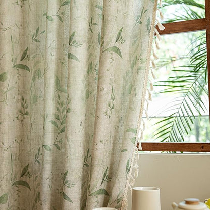 ENJOYBRIDAL Floral Curtains 84 Inch Length Light Filtering Semi Sheer Drapes - Image 6
