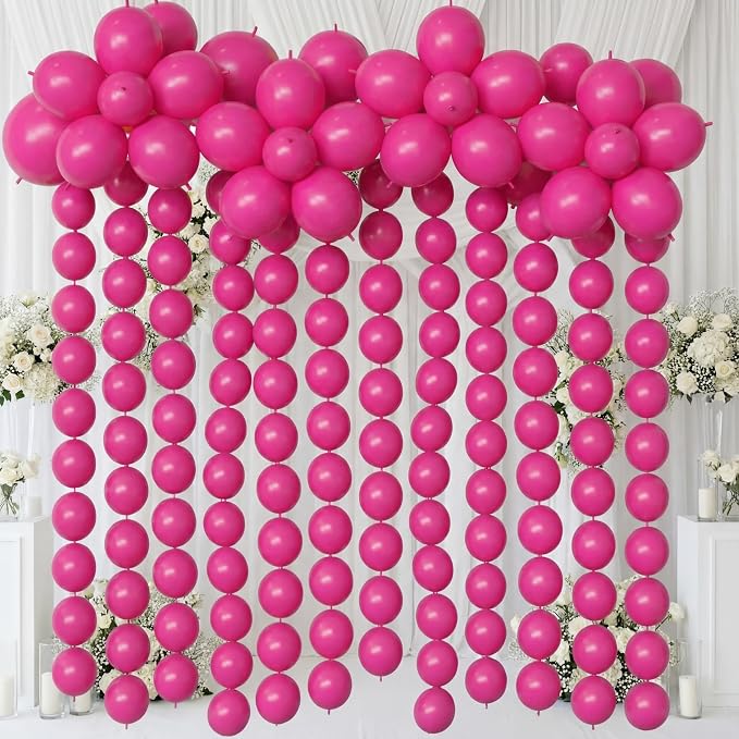 100 Pcs Link Balloon Quick Linking Latex Connected Balloons Linkable - Image 3
