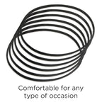 GOODY Women's Ouchless Hairband, 6 Count, Pack of 2 | Thin Hair | Flat | Narrow | Black