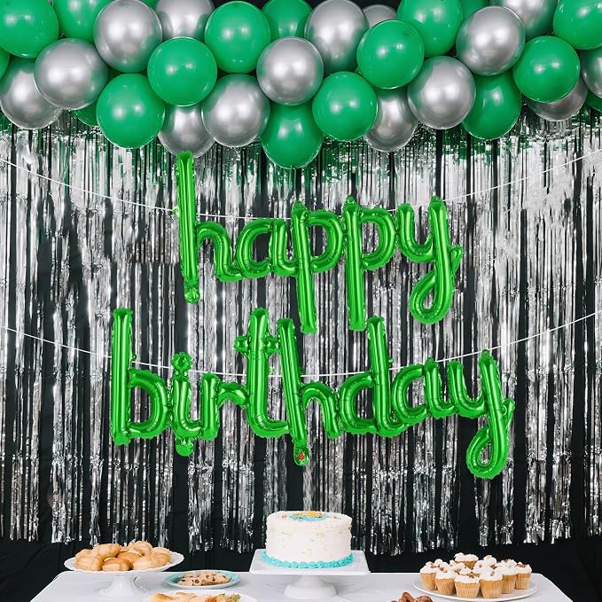 Happy Birthday Balloons Banner Foil Letters Balloons Connected, Personalized - Image 2