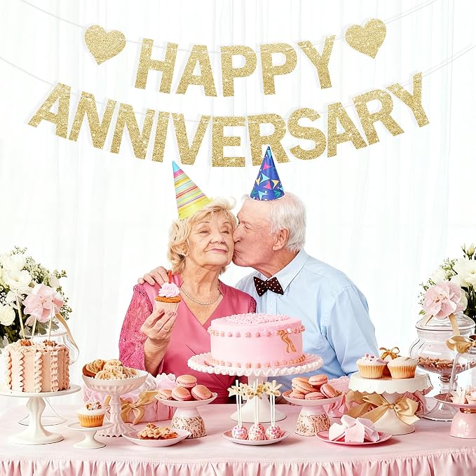 Happy Anniversary Glitter Banner - Image 2
