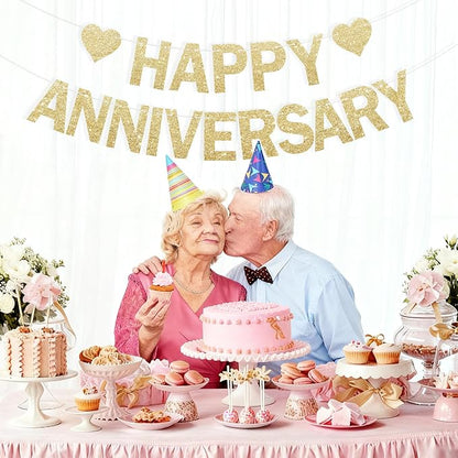 Happy Anniversary Glitter Banner - Image 2