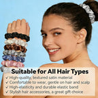 Satin Scrunchies for Women, 8 Pcs Silk Hair Ties, No Crease Hair Scrunchy, Hair Styling Accessories for Girls, Soft Hair Scrunchie for Girls Ponytail Holders for All Hair Types & Textures