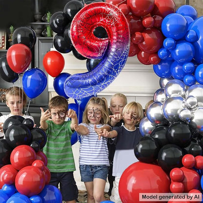 40 Inch Spider Number 9 Foil Balloons - Image 7