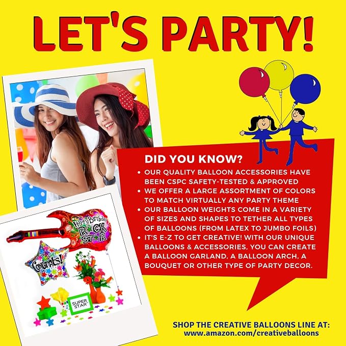 Creative Balloons™ Happy Weight™ – 8 g Primary Balloon Weights – 100‑Count Bulk - Image 3