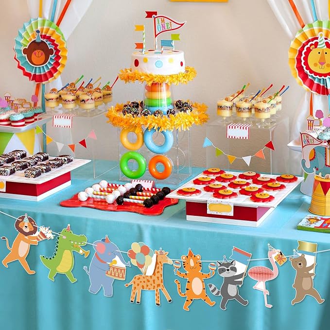 Hooqict Party Animal Banner Animal Birthday Party Decorations Happy Birthday - Image 5