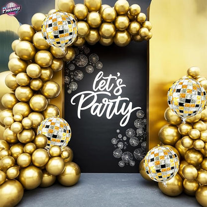 6pcs 22 Inch Multicolor Disco Ball Balloons, 4d Large Foil Aluminum Balloon - Image 6
