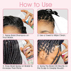 Braid Spray Rose Mint for Dreads, Dreadlocks, Locks - No-Water Braid Shampoo for Locs, Twists, Weaves - Rinse-Free Dreadlock Shampoo for Build-Up - Braid Oil for Soothes Moisturizes Dry & Itchy Scalp