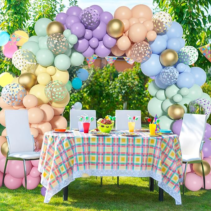 Amandir 164PCS Pastel Balloon Garland Kit, Rainbow Easter Unicorn Balloon Arch - Image 6