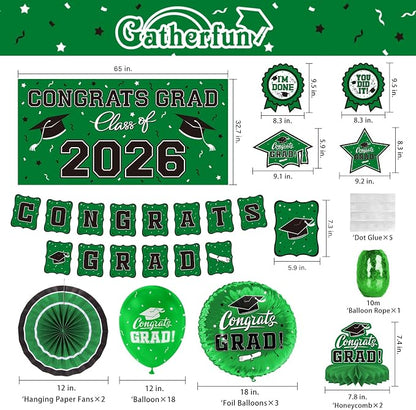 Green Themed 2026 Graduation Decorations Set - Image 2
