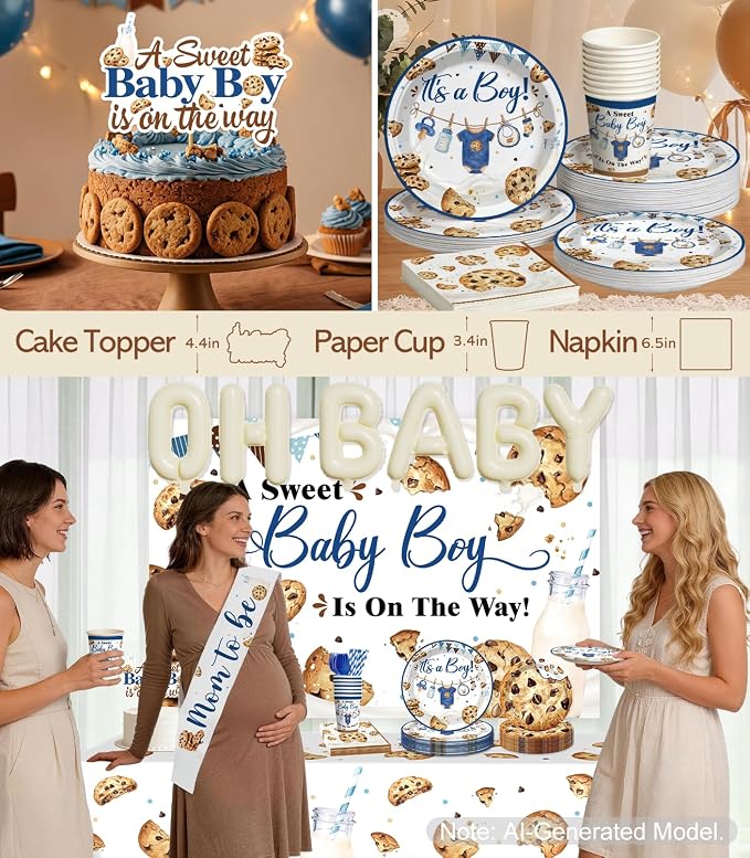 Cocomigo 297PCS Cookie Baby Shower Decorations - Image 4