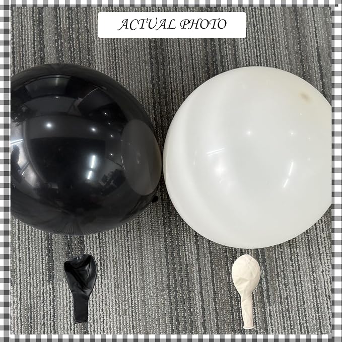 Black and Sand White Balloon Arch Kit - Image 4