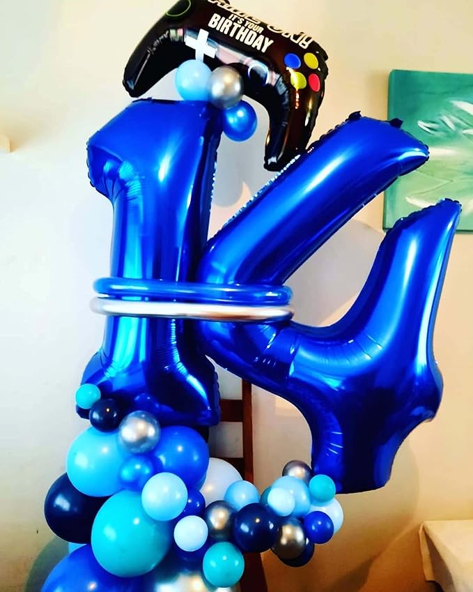 40 Inch Navy Blue 14 Number Balloons Giant Jumbo Huge 14 or 41 Foil Mylar - Image 6