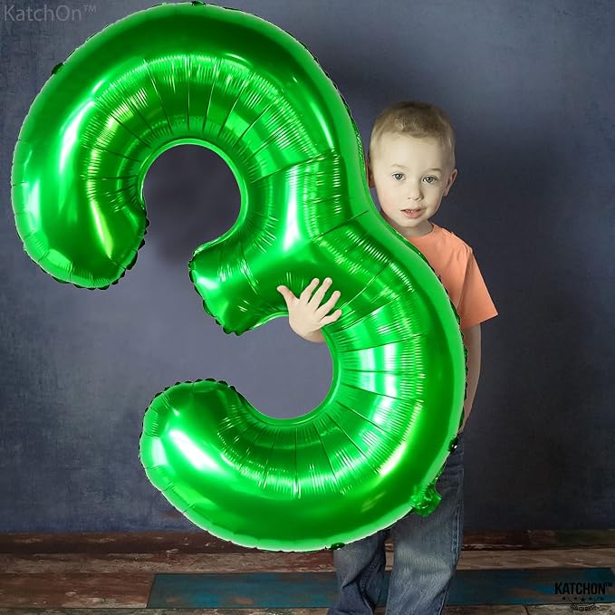 KatchOn, Giant Green Number 3 Balloon - Image 2