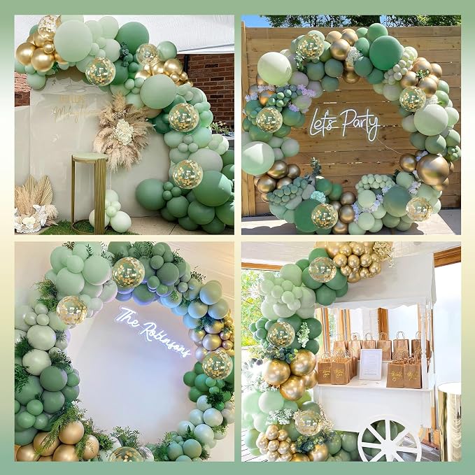 147pcs Sage Green Balloon Garland Arch Kit - Image 8