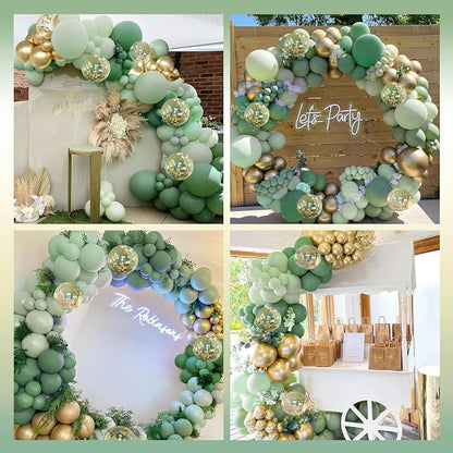 147pcs Sage Green Balloon Garland Arch Kit - Image 8