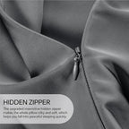 INFIIXSO Silk Pillow Cases Queen Size Set of 2-20x30Inches Silk Pillowcases with Hidden Zipper, Ultra Smooth and Soft Cooling Pillow Cases for Hot Sleepers (Dark Grey 20x30 Inches, 2 Pack)
