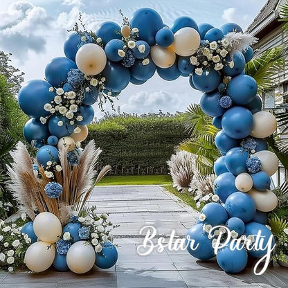 Double Stuffed Dusty Blue Balloon Garland Arch Kit | 18/12/10/5inch Different - Image 5