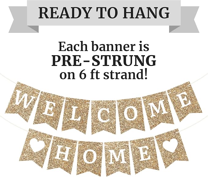 Pre-Strung Welcome Home Banner - Image 3