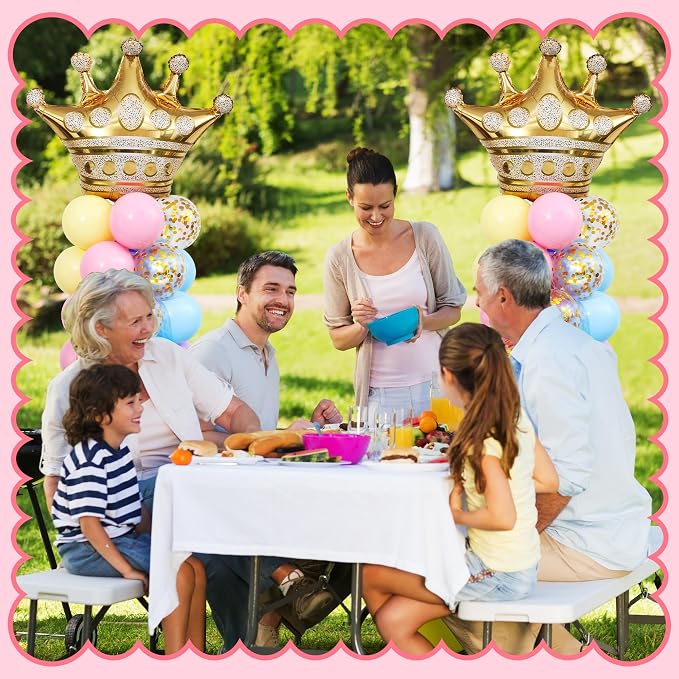 Pastel Princess Party Balloon Column Stand Arch Kit Set of 2 - Image 9